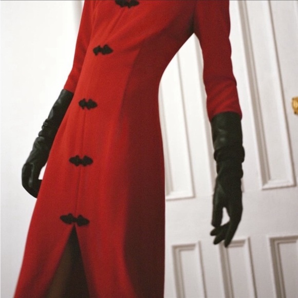 💃🏼NEW ZARA ORIENTAL TOGGLE DRESS IN RED 💃🏼 - Picture 4 of 9